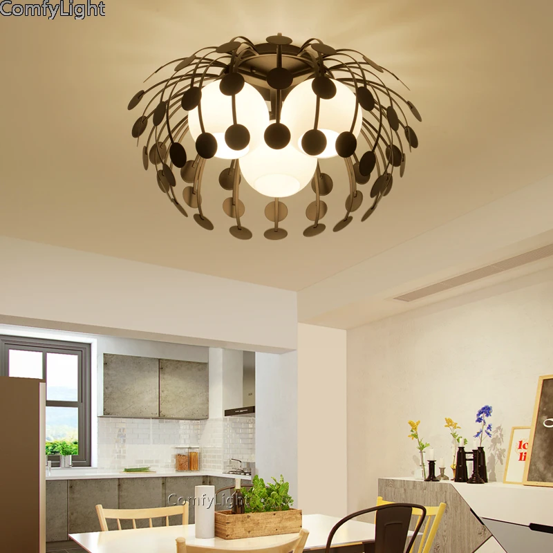 売る 北欧設計へ天井キッチン子供ルームリビングルーム産業hanglamp Led E27バブル提灯黒ガラスランプシェード