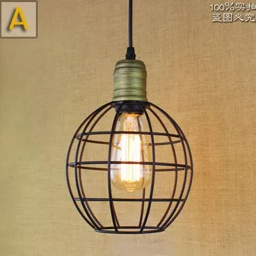 Подвесной светильник в скандинавском стиле винтажный железный лофт индастриал