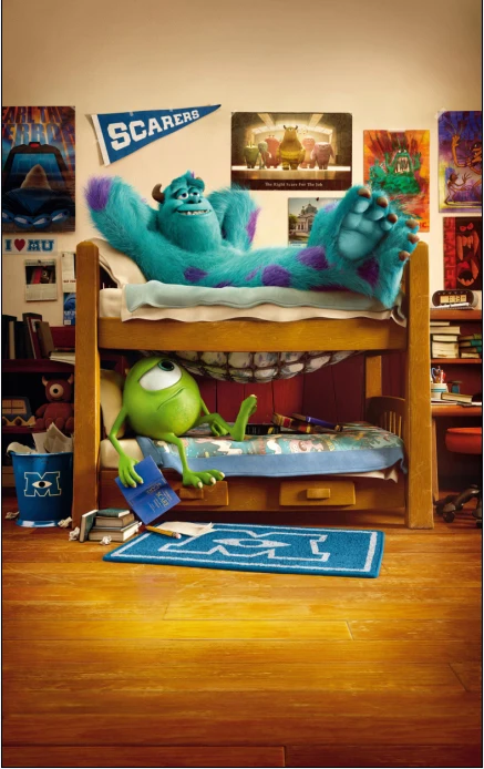 5x7FT университетское общежитие двухъярусная майка Вазовски пугает