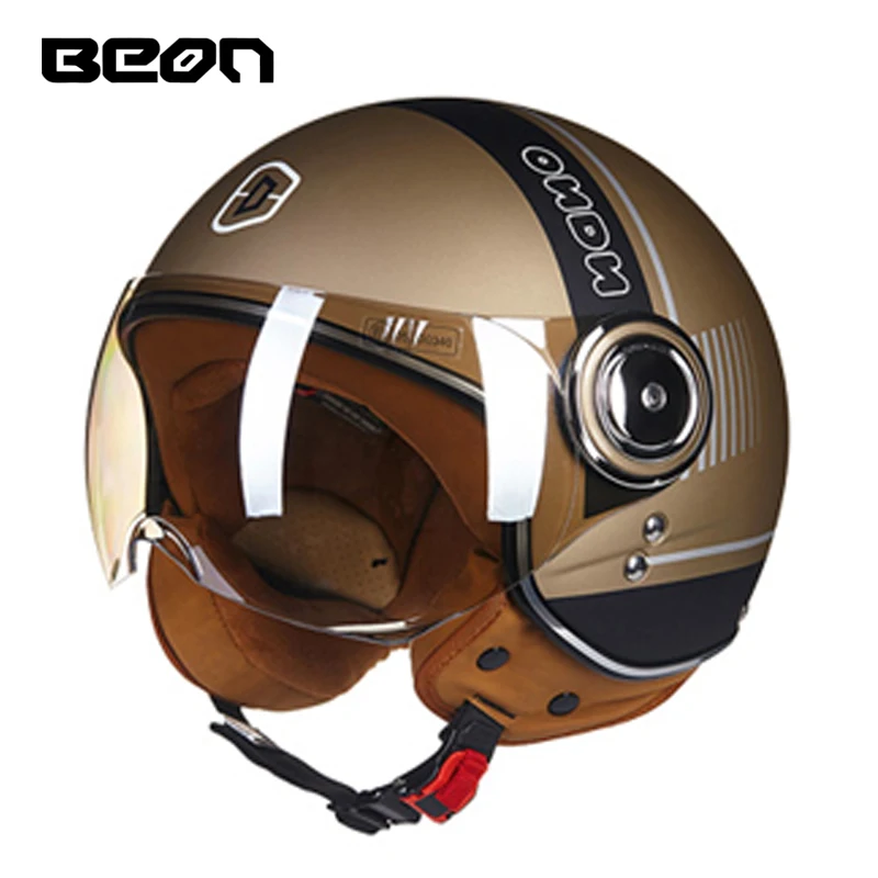 BEON moto rcycle скутер шлем 3/4 с открытым лицом halmet cross винтажный Casco cicleta Capacete 110b Быстрая