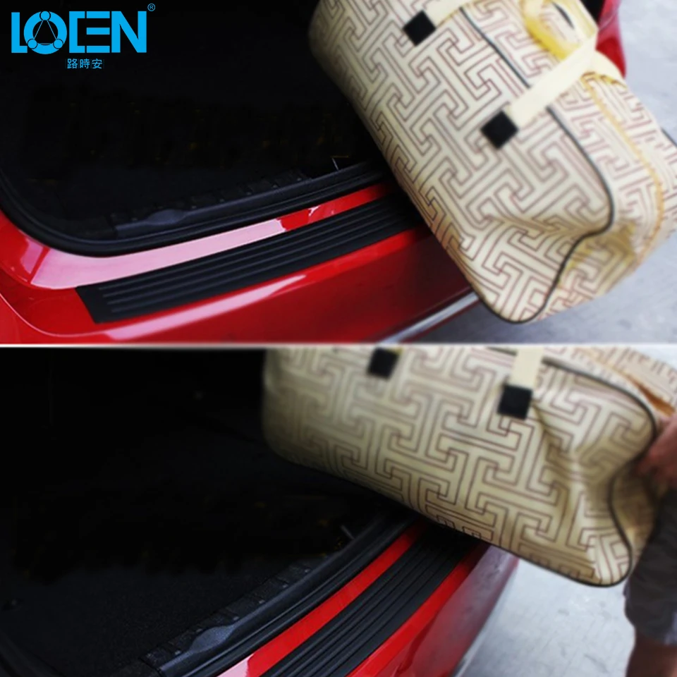 Резиновая защитная пластина на порог заднего бампера автомобиля наклейка