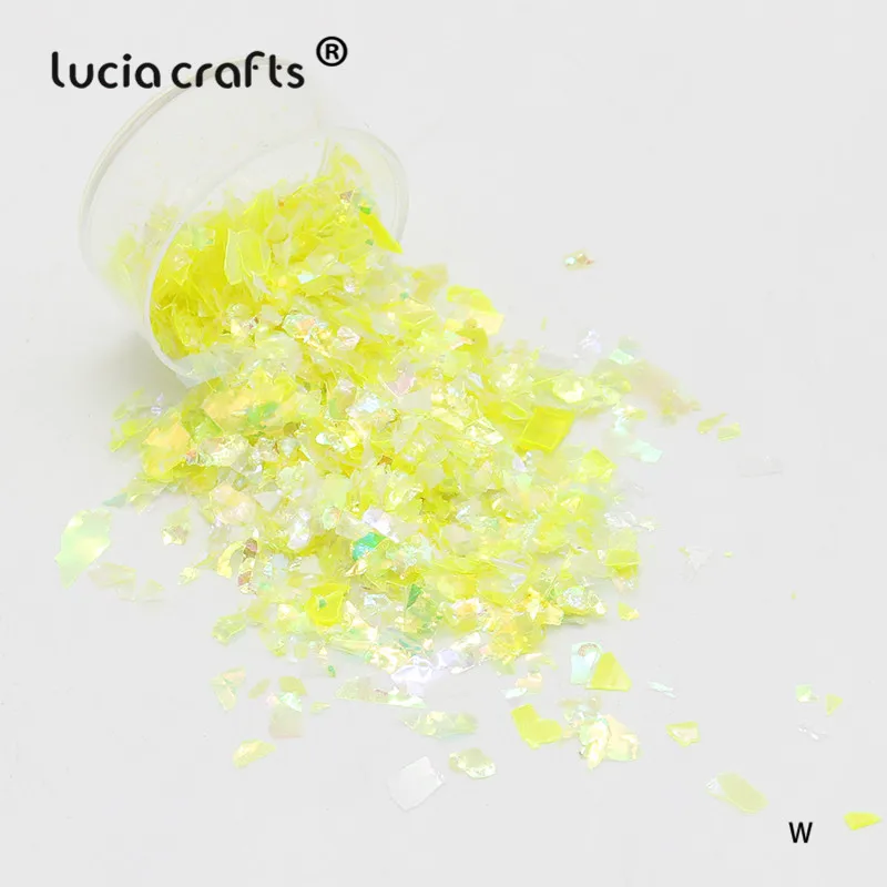 C4 Yellow 10g Lucia ремесла мульти варианты пластик неправильной формы красочные свободные блестки DIY маникюр хлопья гвоздь Искусство Декор конфетти D0210 - Цвет: C4 Yellow 10g