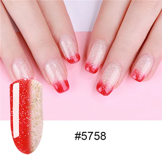 BP-5758 BORN PRETTY, 10 мл, Термальный, меняющий цвет, Гель-лак, мерцающий, блестящий гель, сменный цвет температуры, замачиваемый, УФ светодиодный лак для ногтей - Цвет: BP-5758