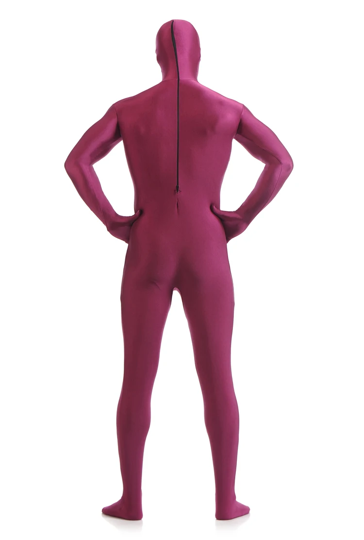 (SCM006) Second Skin Tight Suits Lycra Zentai Suit Wine Red Spandex Unitard Mens Cosplay Full Body Bodysuits | Тематическая одежда