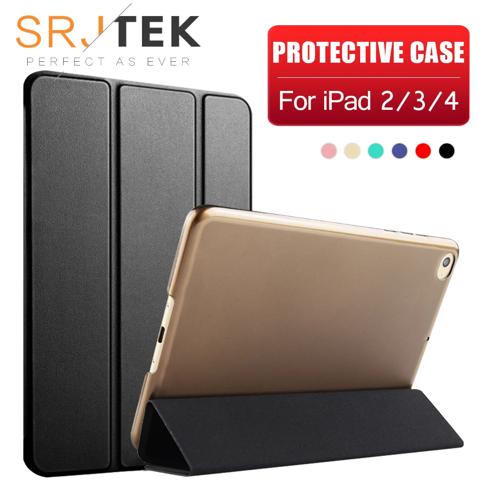 Ультра тонкий чехол из искусственной кожи для IPad 2 3 4 легкий жесткий Apple iPad2 iPad3 iPad4