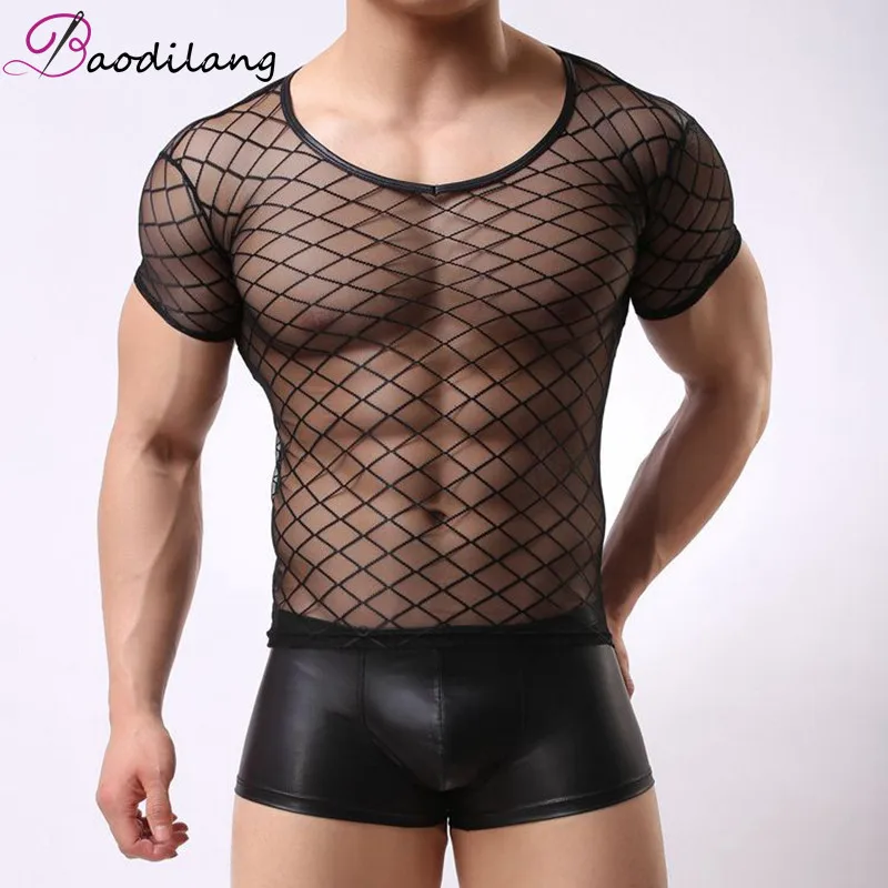 Повседневная однотонная облегающая Мужская футболка для фитнеса супертонкая