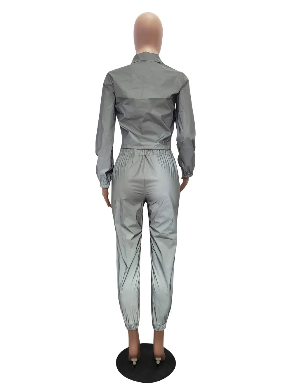 

Women High Fashion Women Sexy Fluorescence Reflected Women Two Piece Suits