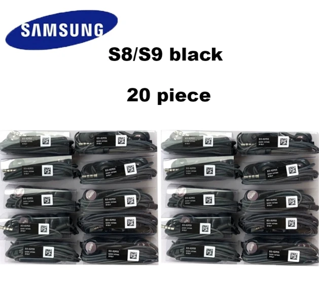 s8 black 20 piece Samsung наушники EO IG955 наушники 5/10/20 наушники-вкладыши с микрофоном провода akg гарнитура для samsung Galaxy s6 s7 s8 s9 S10 смартфон - Цвет: s8 black 20 piece