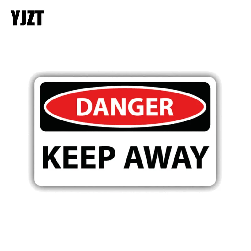 

YJZT 10,4 см * 5,3 см предупреждающая наклейка для автомобиля ПВХ 12-1433