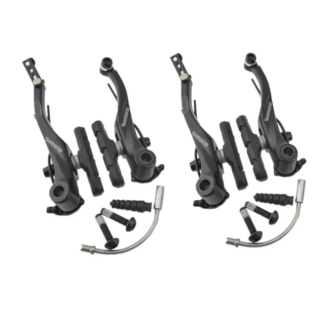 SHIMANO T4000 Alivio линейный V-Brake велосипедный тормоз BR-T4000 Модернизированный BR-M422 черный/серебристый передний/задний/комплект - Цвет: Set Black