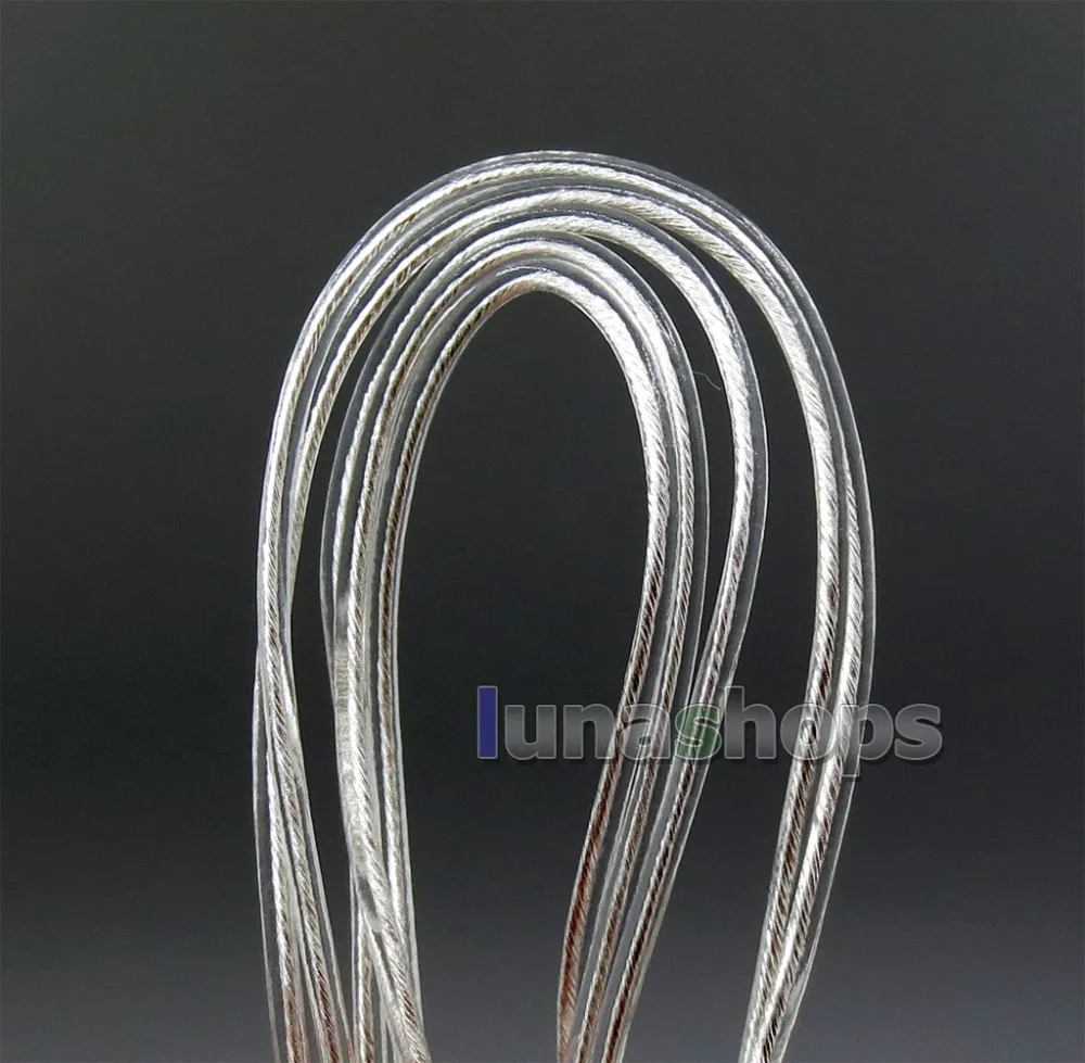 LN006013 5 м OCC + посеребренный 24AWG 24*0 05 мм ПВХ OD 1 DIY Аудио наушники кабель|Аксессуары