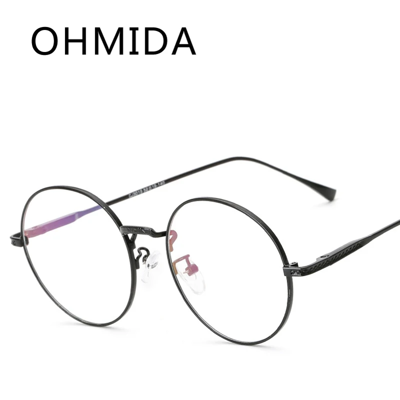 Ohmida Лидер продаж Для женщин круглые очки Рамки оптический унисекс Винтаж