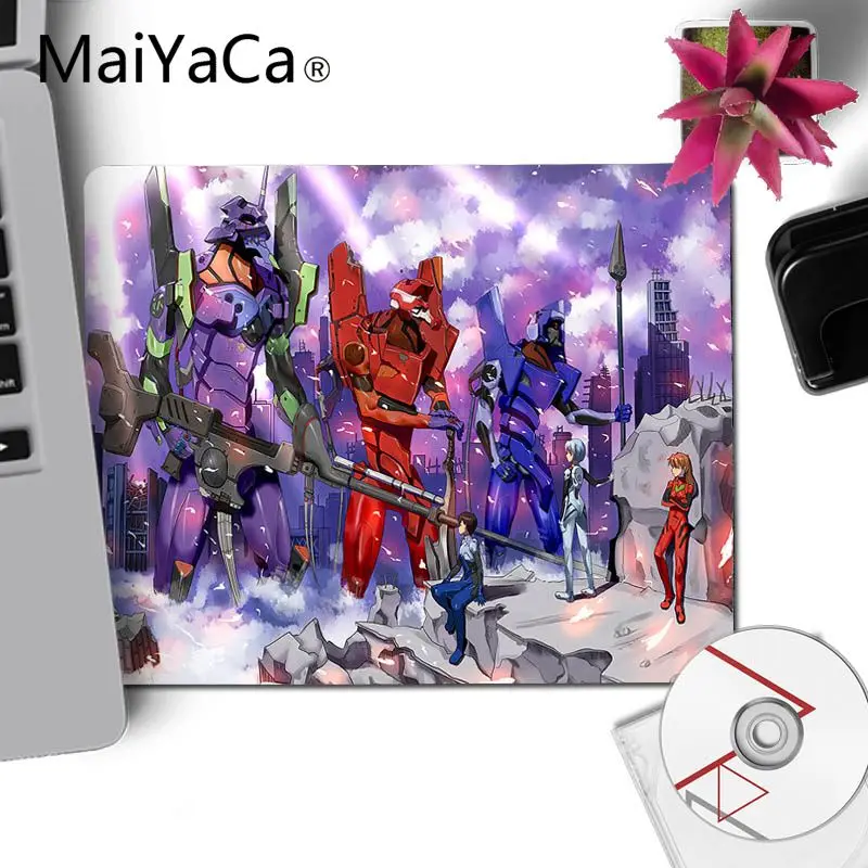 No Lock Edge18x22cm MaiYaCa Evangelion Anime1 Удобный маленький коврик для мыши игровой коврик для мыши Гладкий блокнот для письма настольные компьютеры мат игровой коврик для мыши - Цвет: No Lock Edge18x22cm