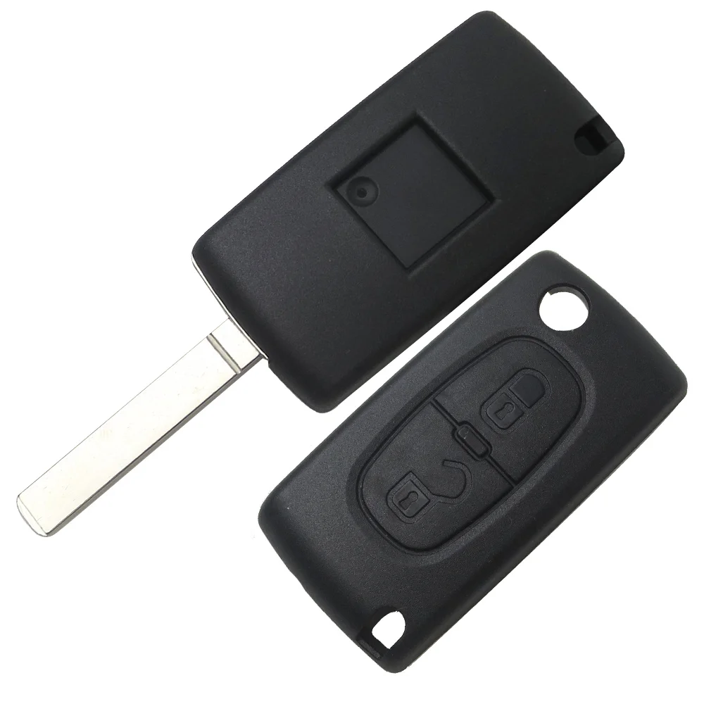 Чехол книжка для автомобильного ключа с 2 кнопками OkeyTech Peugeot 107 207 307 307S 308 407 607 Citroen C2