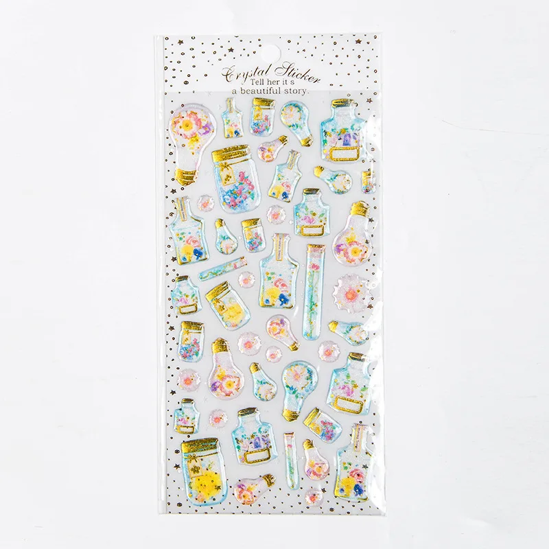 2 Креативный ins Dream мультфильм Кот Кристалл Капля стикер Дневник Diy стерео прозрачная декоративная паста - Цвет: 2