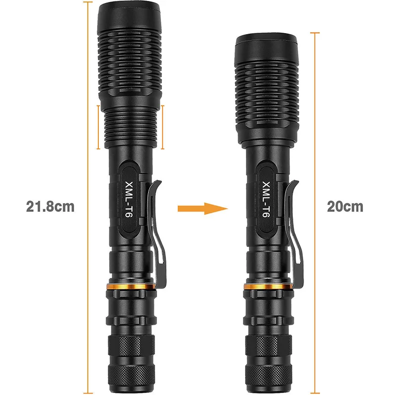 

5 Modes LED Zoomable Flashlight 12000Lms Battery Charger Outdoor Camping Electric Torch HVR88