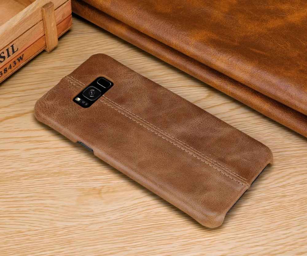 Чехол для Samsung S10 тонкий защитный чехол из натуральной кожи накладные Чехлы Galaxy S8