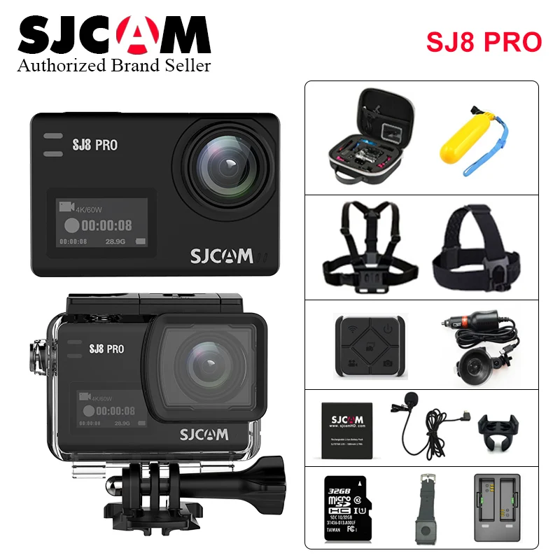 SJCAM SJ8 Pro 4K 60FPS WiFi Пульт дистанционного управления шлем Экшн камера Ambarella H22 8 *