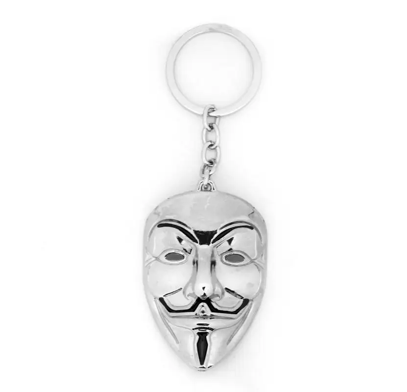 Dongsheng V для Vendetta брелок 4 цвета маска горячая цепочка ключей держатель из фильма