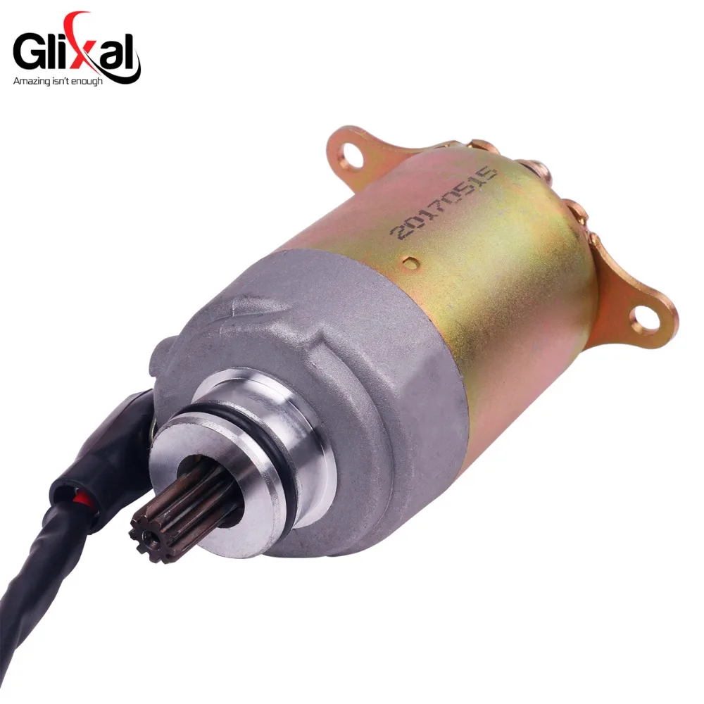 Glixal GY6 125cc 150cc Электрический стартовый двигатель с проводом для 4 тактных 152QMI 157QMJ
