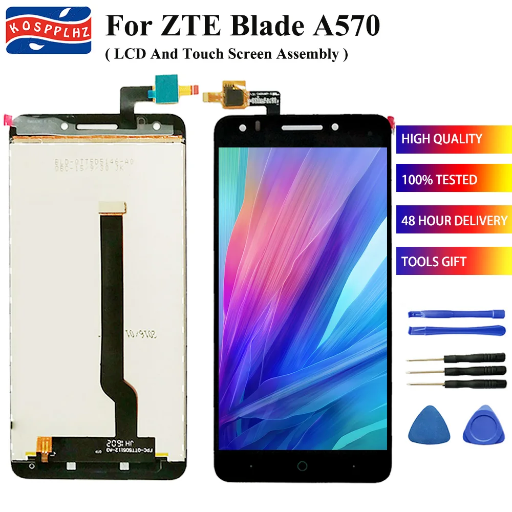 100% протестированный 5 ''для ZTE Blade A570 T617 A813 ЖК дисплей для замены детской модели