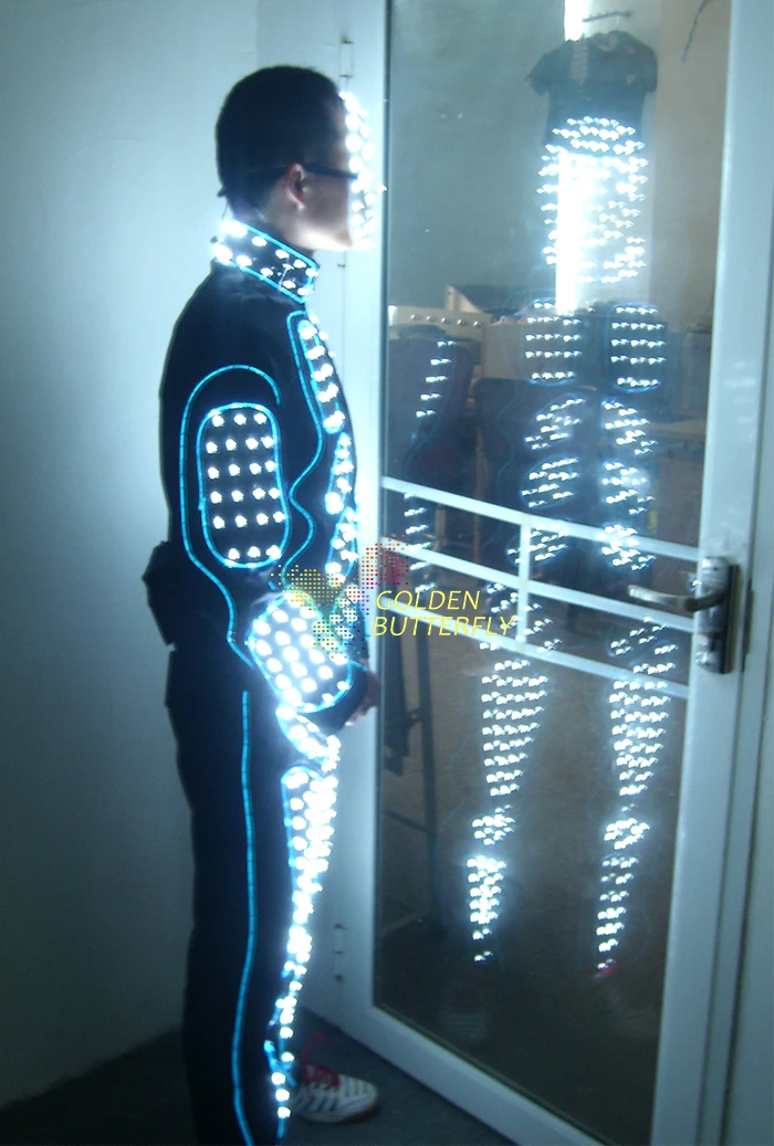 Светодиодная одежда светящиеся костюмы 2017 горячая мода мужские светодиодные