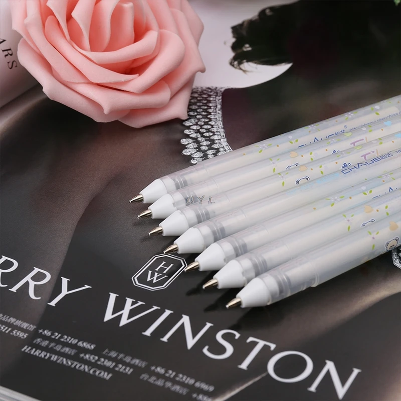 1PC White Hook Liner Pens Signature Marker Black Paper Highlighter Reviser 0.8mm | Канцтовары для офиса и дома