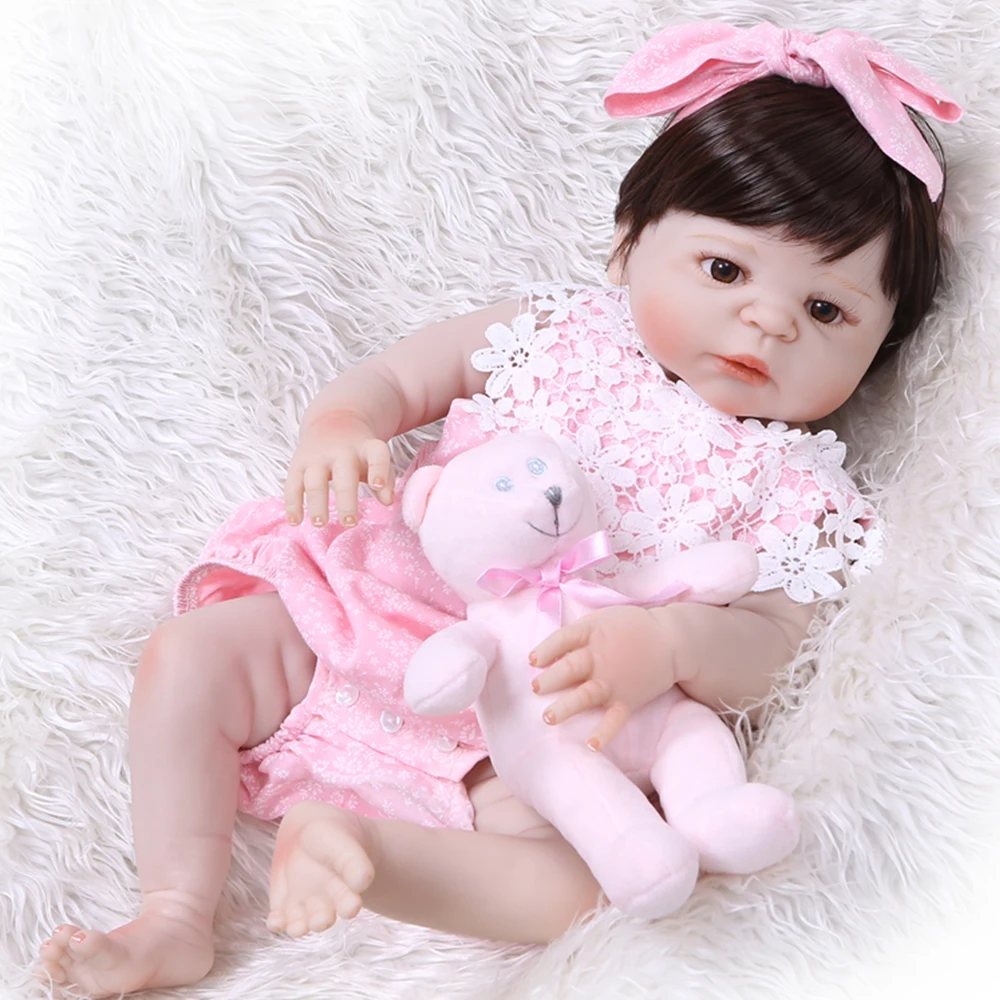 

Кукла реборн силиконовая, кукла принцесса с розовым ангелом, 55 см, для детей, большой подарок, минифи