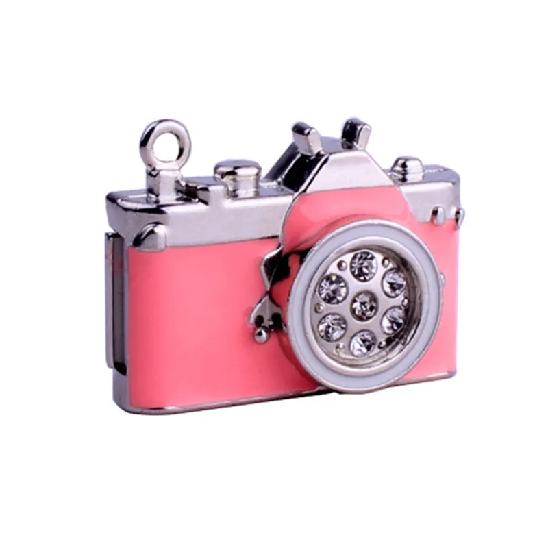 Pink JASTER камеры модели Diamond Кристальный usb флэш-накопитель металлический флеш-накопитель penrive 4 GB 8 GB 16 GB 32 GB U диск - Цвет: Pink