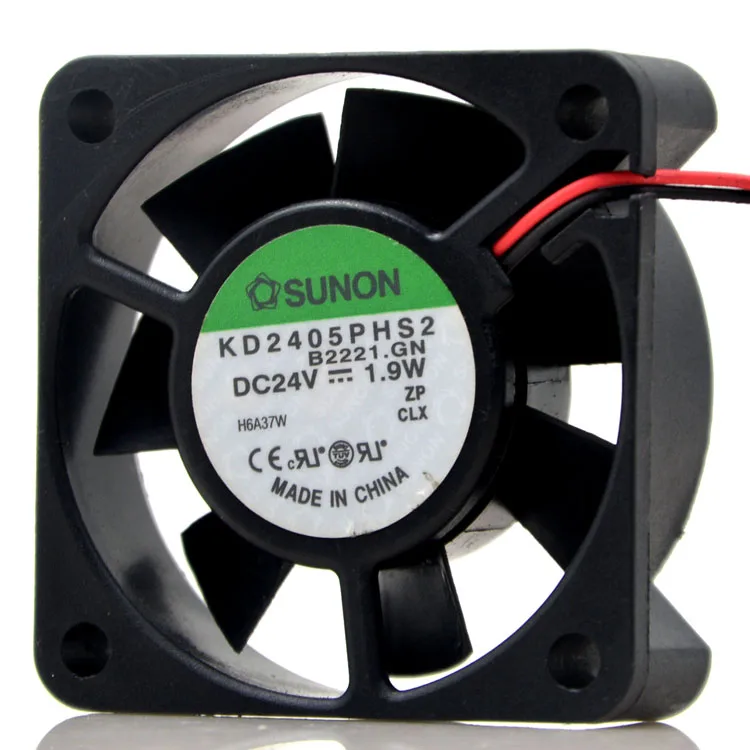 

Оригинальный Компьютерный Вентилятор KD2405PHS2 KDE2405PHB3 с двумя шариками, охлаждающий вентилятор постоянного тока 24 В 5 см 5015 дюйма 50*50*15 мм, 2 пров...