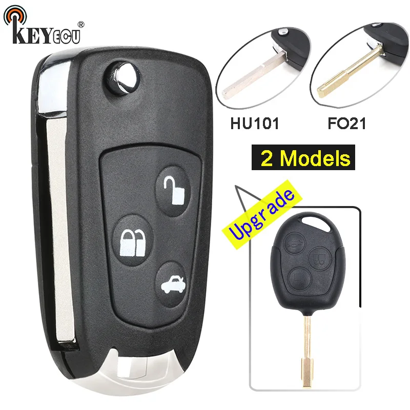 KEYECU для Ford C Max Festiva Focus Galaxy Mondeo S Ka модифицированный флип чехол с дистанционным