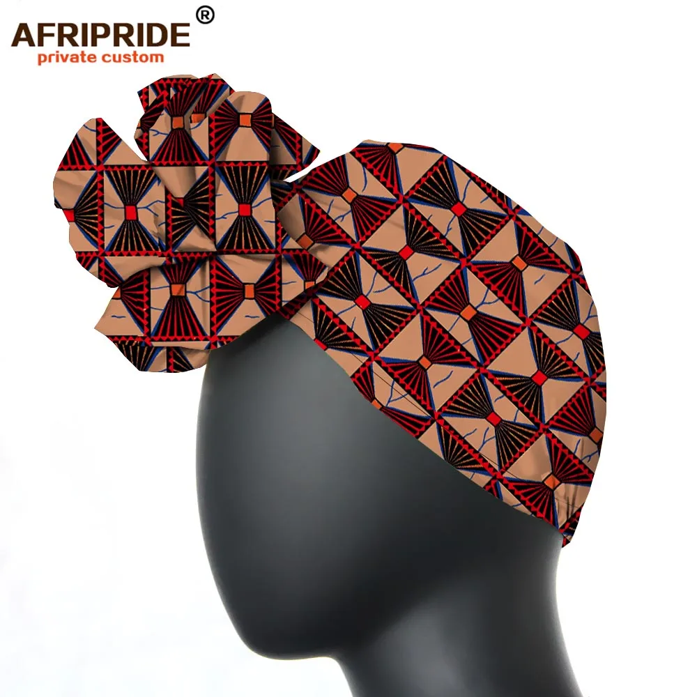 African headtie hat nigeria turban headband already tied african head wraps cap head scarf ankara fabric print AFRIPRIDE A19H003 - Цвет: 499