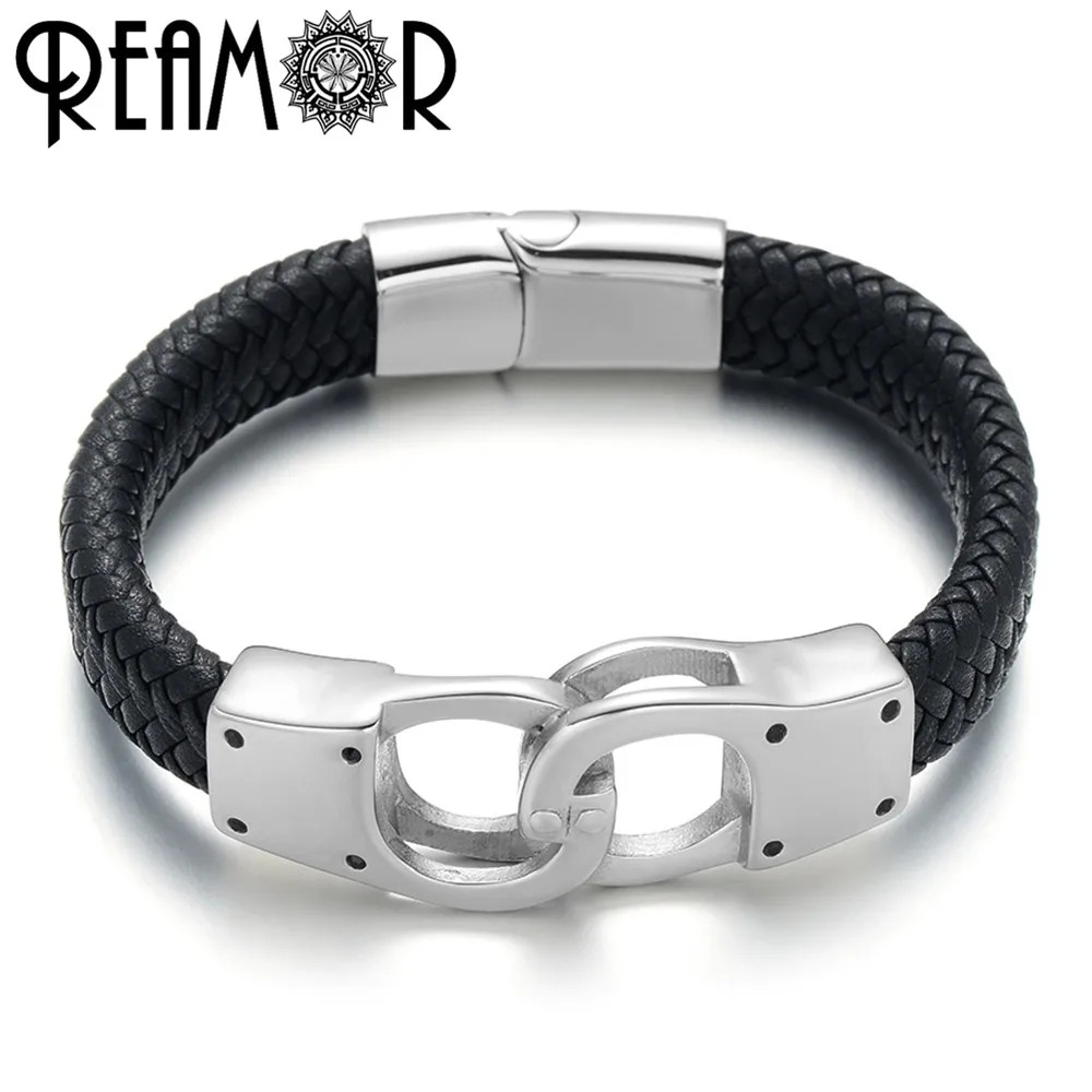 REAMOR 5 шт. 12*6 размер отверстия из нержавеющей стали DIY Поделки шармы-соединители подходят плоский кожаный браслет из шнуров ювелирных изделий