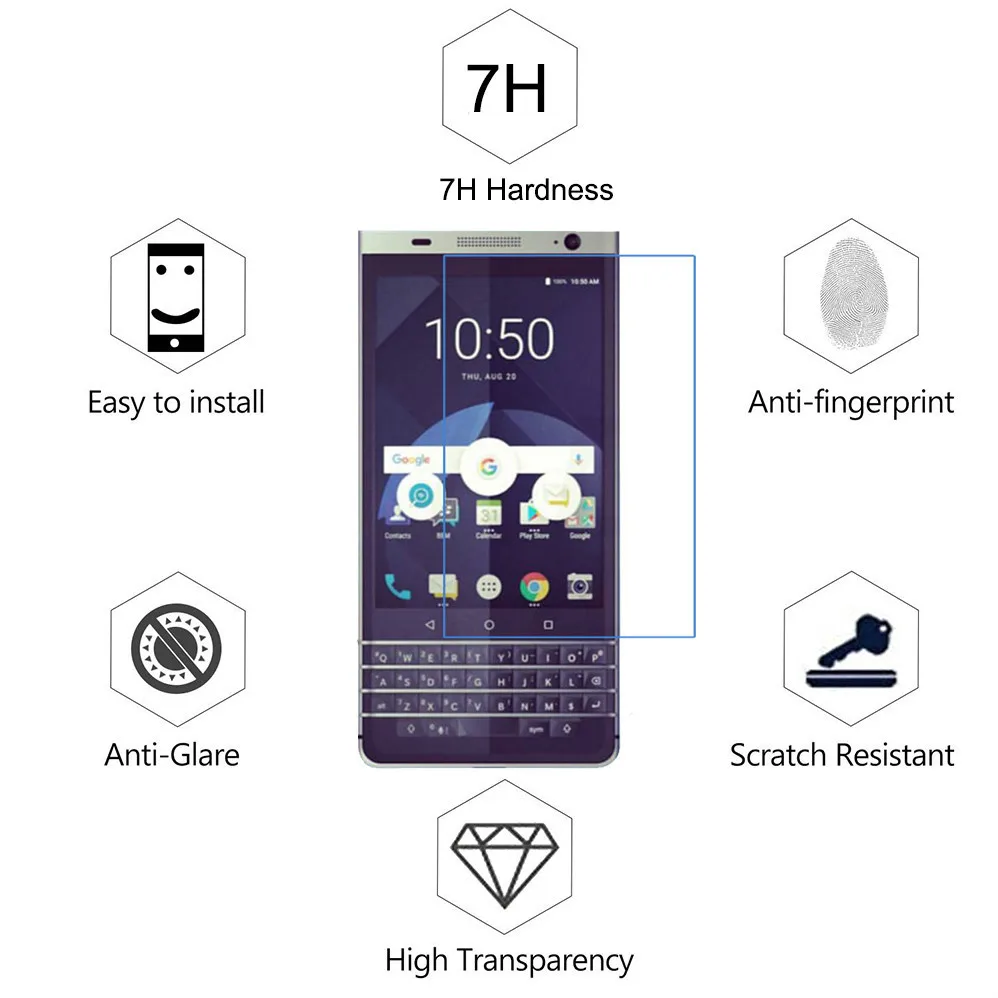 Для Blackberry Keyone / Mercury DTEK70 7H Противоударная мягкая защитная пленка из ТПУ