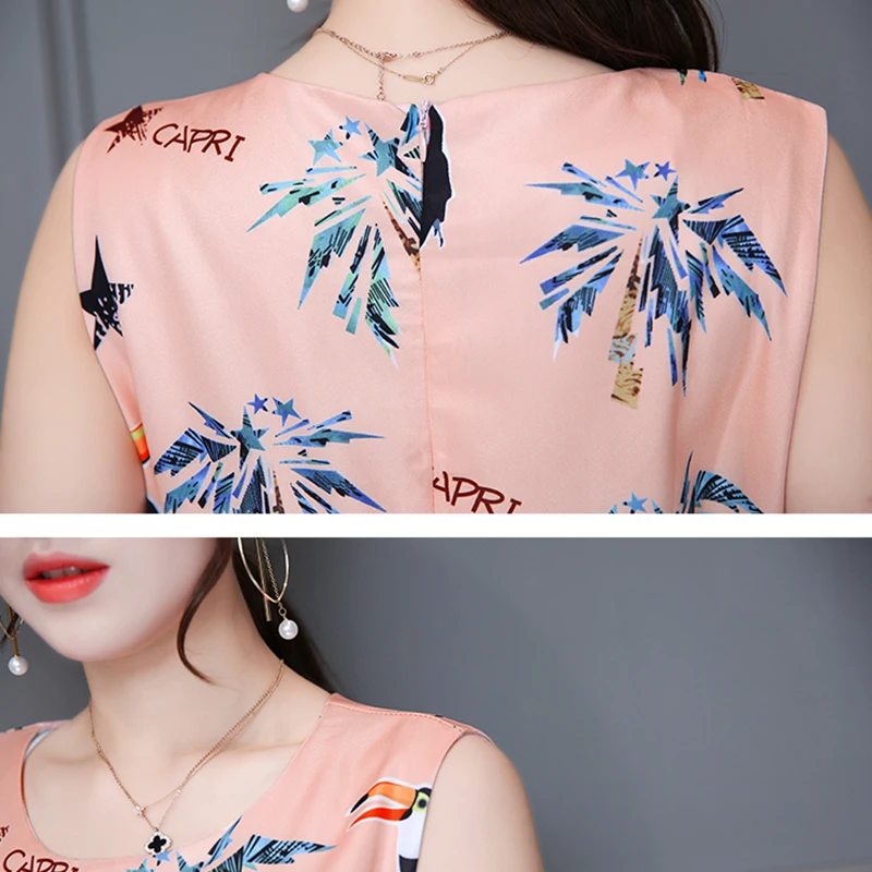 WMWMNUFloral животного платье с принтом для девочек без рукавов curve свободная талия