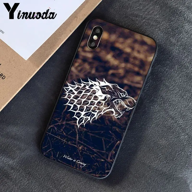 Yinuoda Игра престолов дом Старк DIY окрашенный красивый чехол для телефона для Apple iPhone 8 7 6 6S Plus X XS MAX 5 5S SE XR чехол