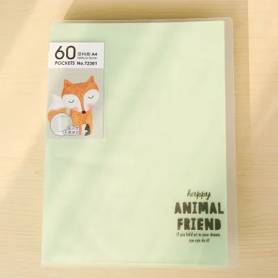 60 Pockets 28/40/60 Карманы школьная буклет A4 прозрачный ПВХ чехла-книжки прозрачная папка для документов A4 Сумка для документов - Цвет: 60 Pockets