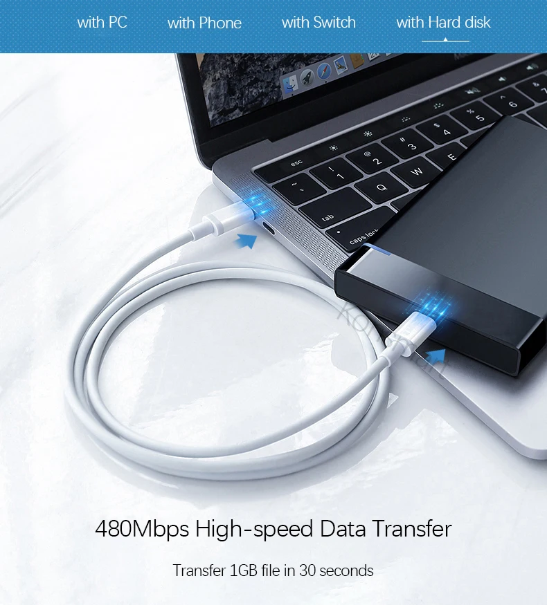 2 м USB-C зарядный кабель для передачи данных для Apple iPad Macbook Pro huawei Xiaomi samsung мобильный телефон usb type-C PD Быстрая зарядка шнур питания