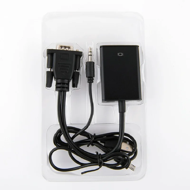 Преобразователь из VGA в HDMI адаптер Высокое качество выход 1080P HD аудио кабель hdmi