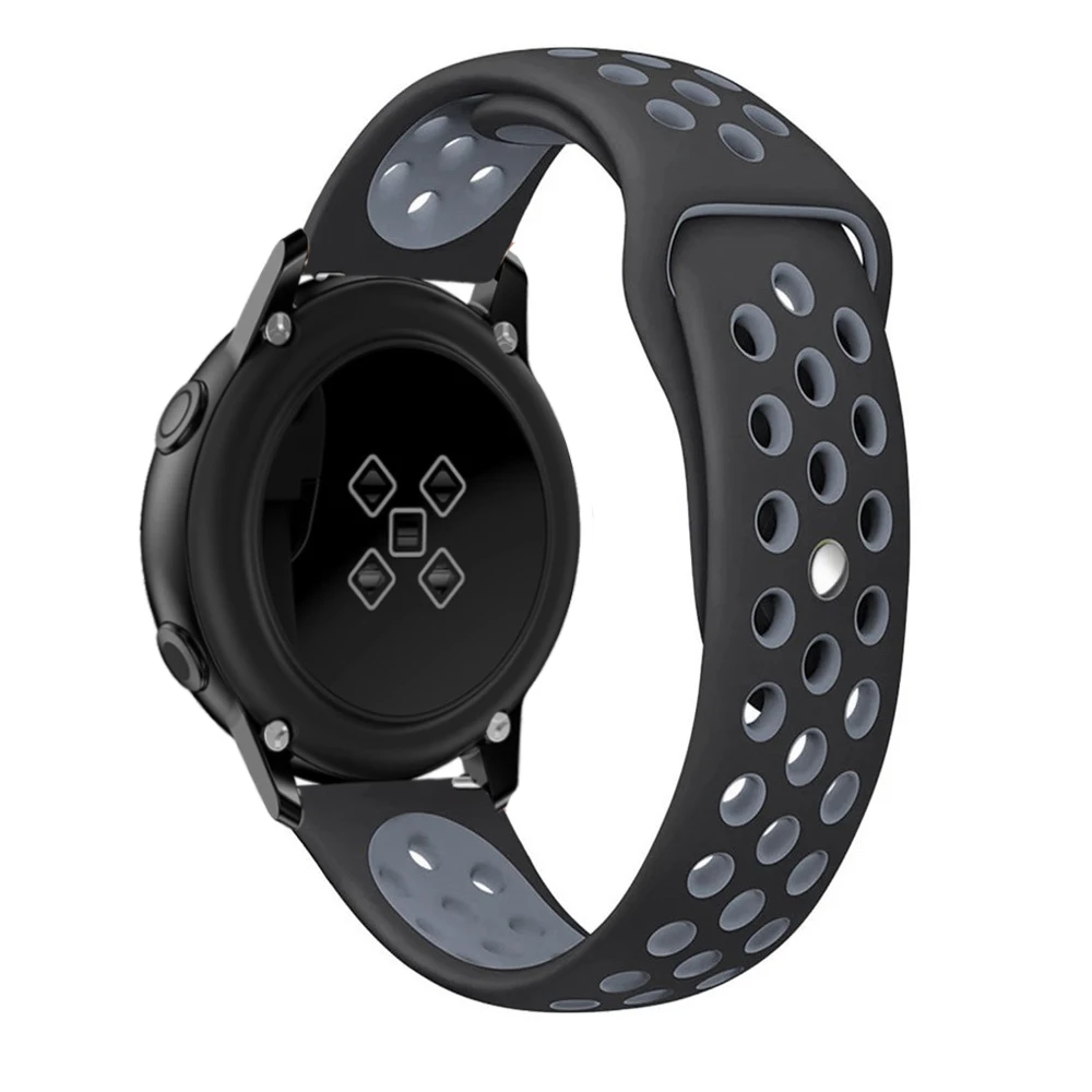 20 мм ремешок для часов Силиконовый ремешок для samsung Galaxy Watch Active/gear s2/s4 замена для мужчин t часы для мужчин wo мужской браслет часы ремешок
