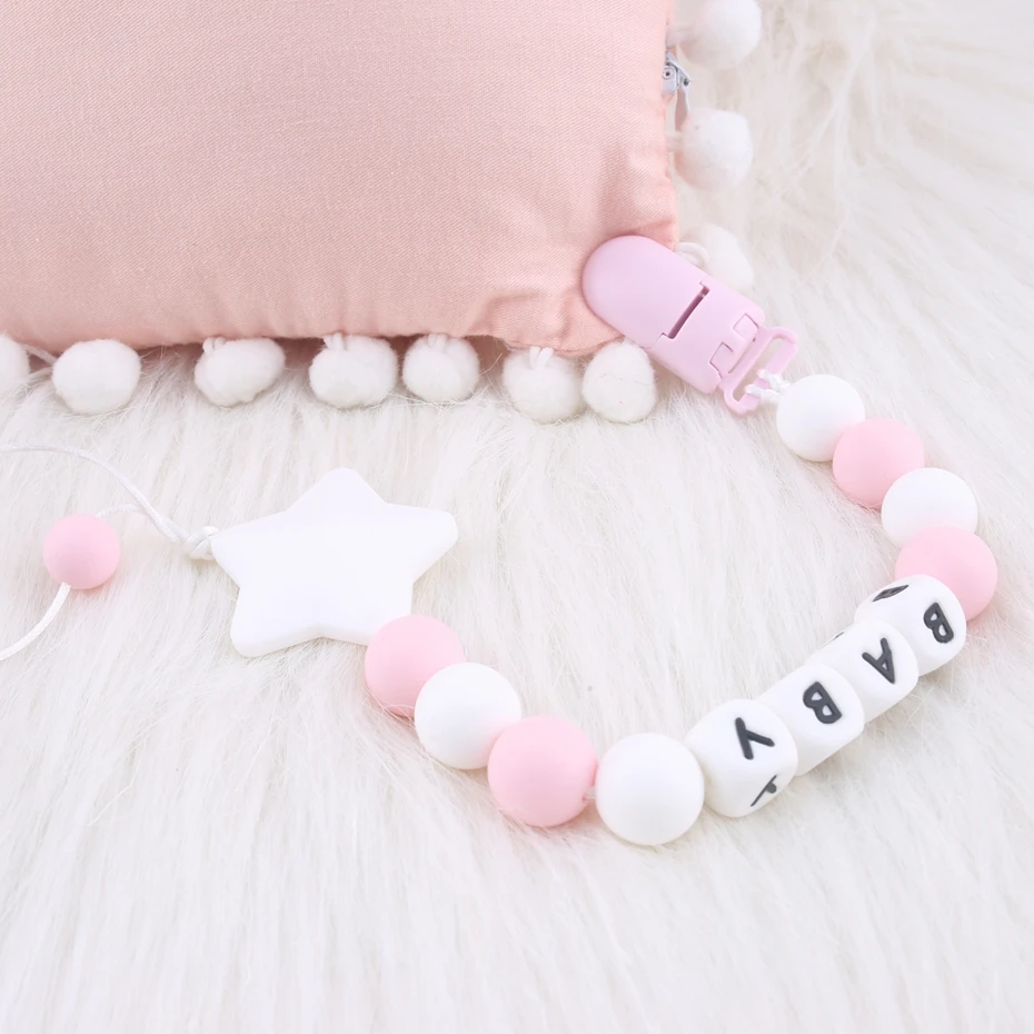 Let's Make Baby Teether 1 шт. цепочка унисекс на заказ с именным зажимом для соски