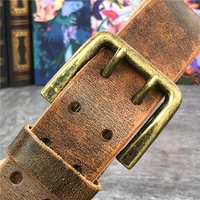 super wide 4 3cm double pin belt buckle 130cm 138cm long belt luxury thick leather belt men ceinture homme jeans belt mbt0018