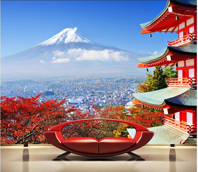 Фотообои на заказ 3D живописные обои Fuji для гостиной спальни фона телевизора из