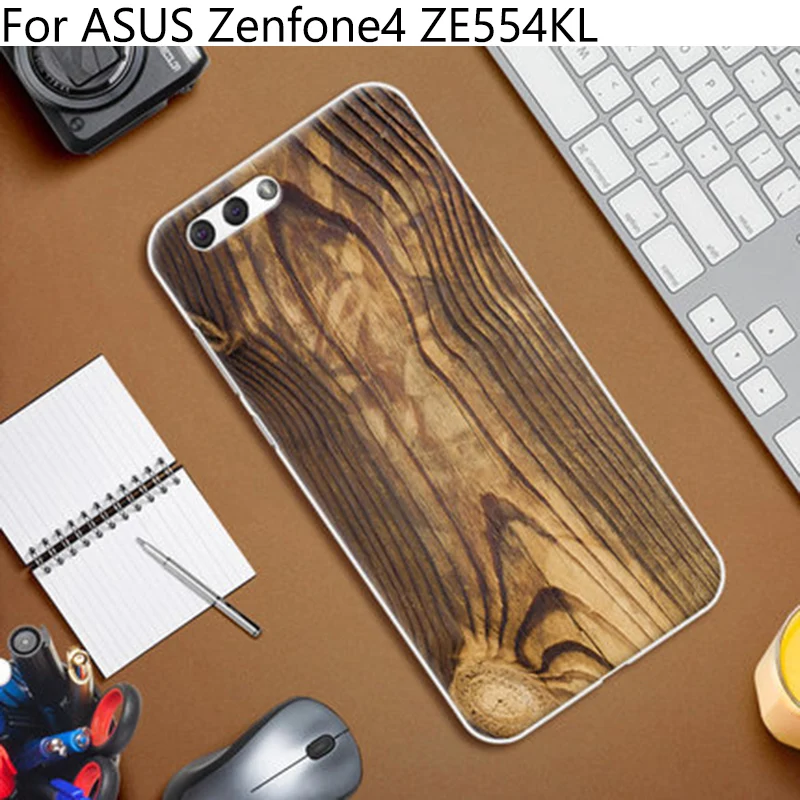 Чехол под дерево для ASUS Zenfone4 мягкие чехлы Zenfone 4 задняя крышка ZE554KL телефонов