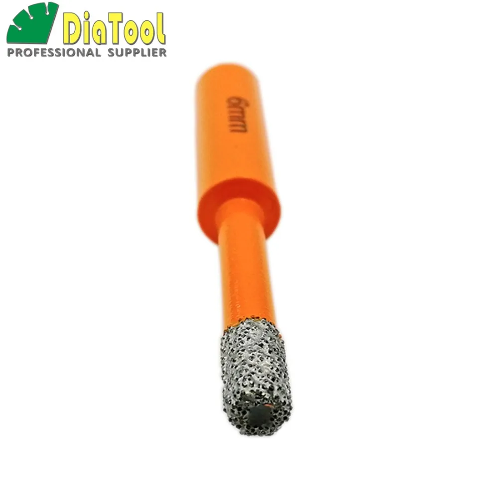 Diatool 2 шт. 6 мм вакуумной пайки diamond core bits с круглым хвостовиком сухого бурения биты