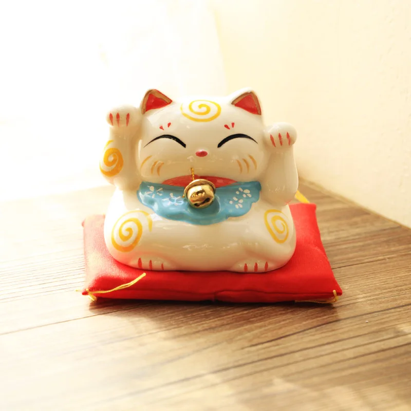 Керамика Lucky Cat Копилка фарфоровое украшение фигурка кошки на удачу денежный ящик