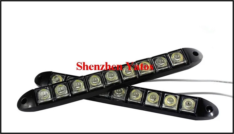 2Pcs 12V Universal 12W Bendable 12 LED Waterproof Flexible DRL Daytime Running Light Fog Warning Lamp |