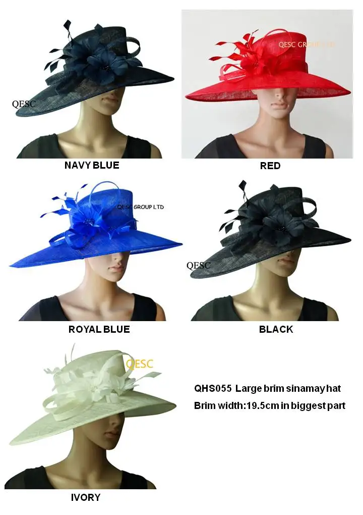 Новая кремовая шляпа цвета слоновой кости с большими полями Sinamay Kentucky Derby женская