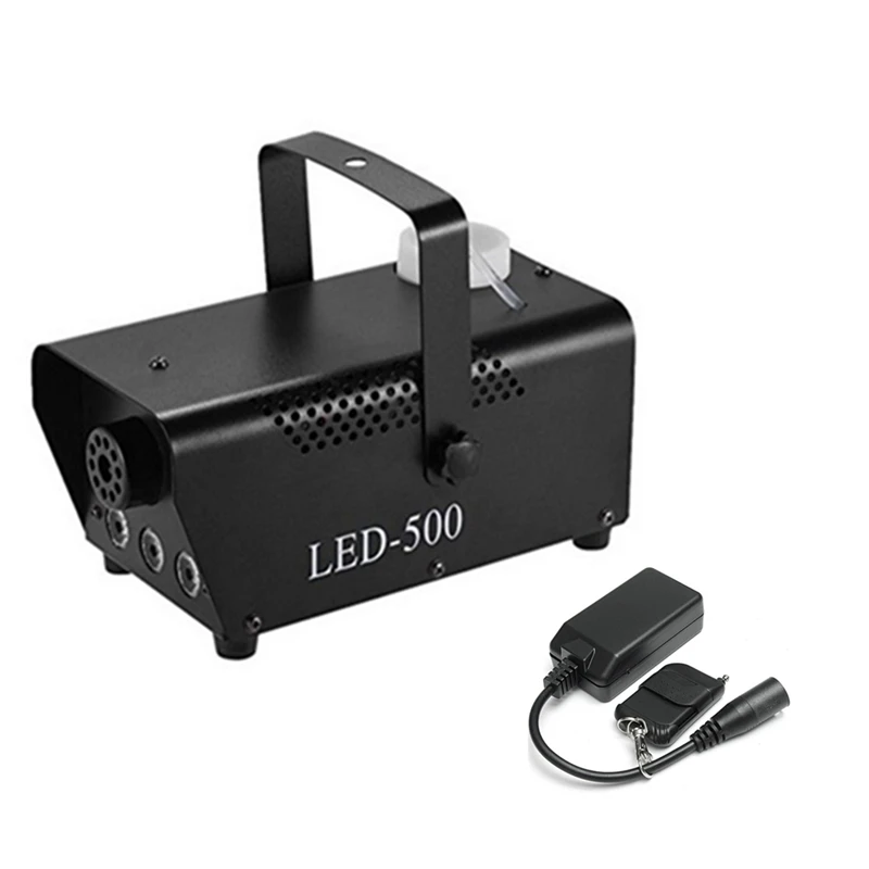 LED 500W Fogger Беспроводной пульт дистанционного управления+ DMX512 управление 1500 Вт светодиодный противотуманный аппарат с 24X9 Вт RGB 3в1 светодиодный фонарь, DJ Бар 1500 Вт вертикальный Fogger дымовая машина - Цвет: LED 500W Fogger