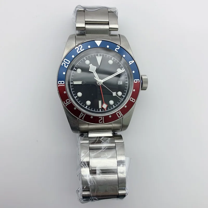 3 Роскошные брендовые автоматические механические часы Black bay GMT M79830RB, военные спортивные часы для плавания, механические часы из нержавеющей стали для мужчин - Цвет: 3